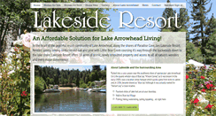 Desktop Screenshot of lakesideresortca.com